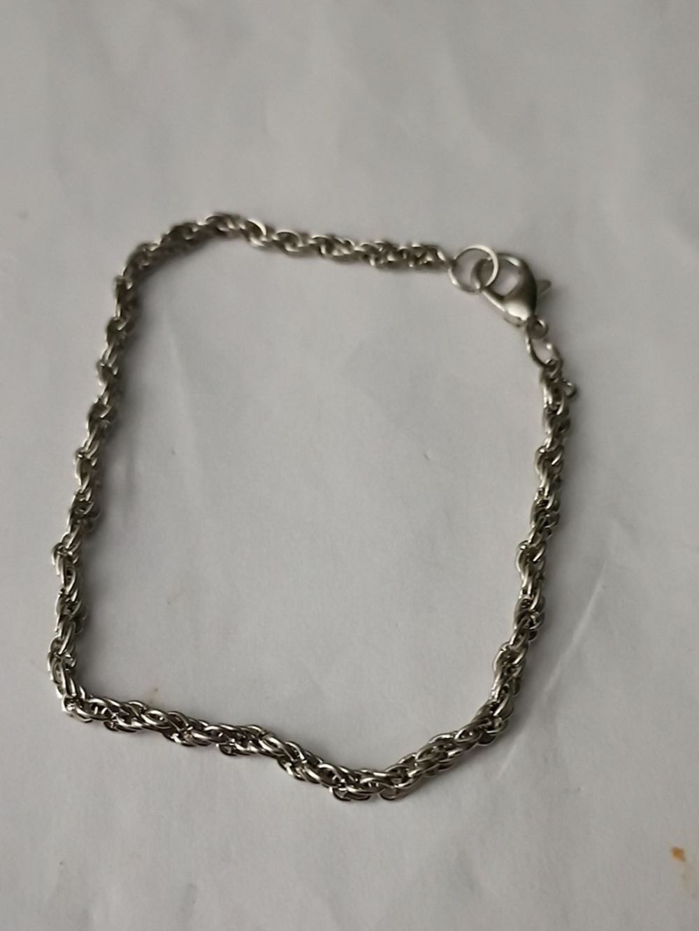 Classic Silver Rope Chain Bracelet - Men